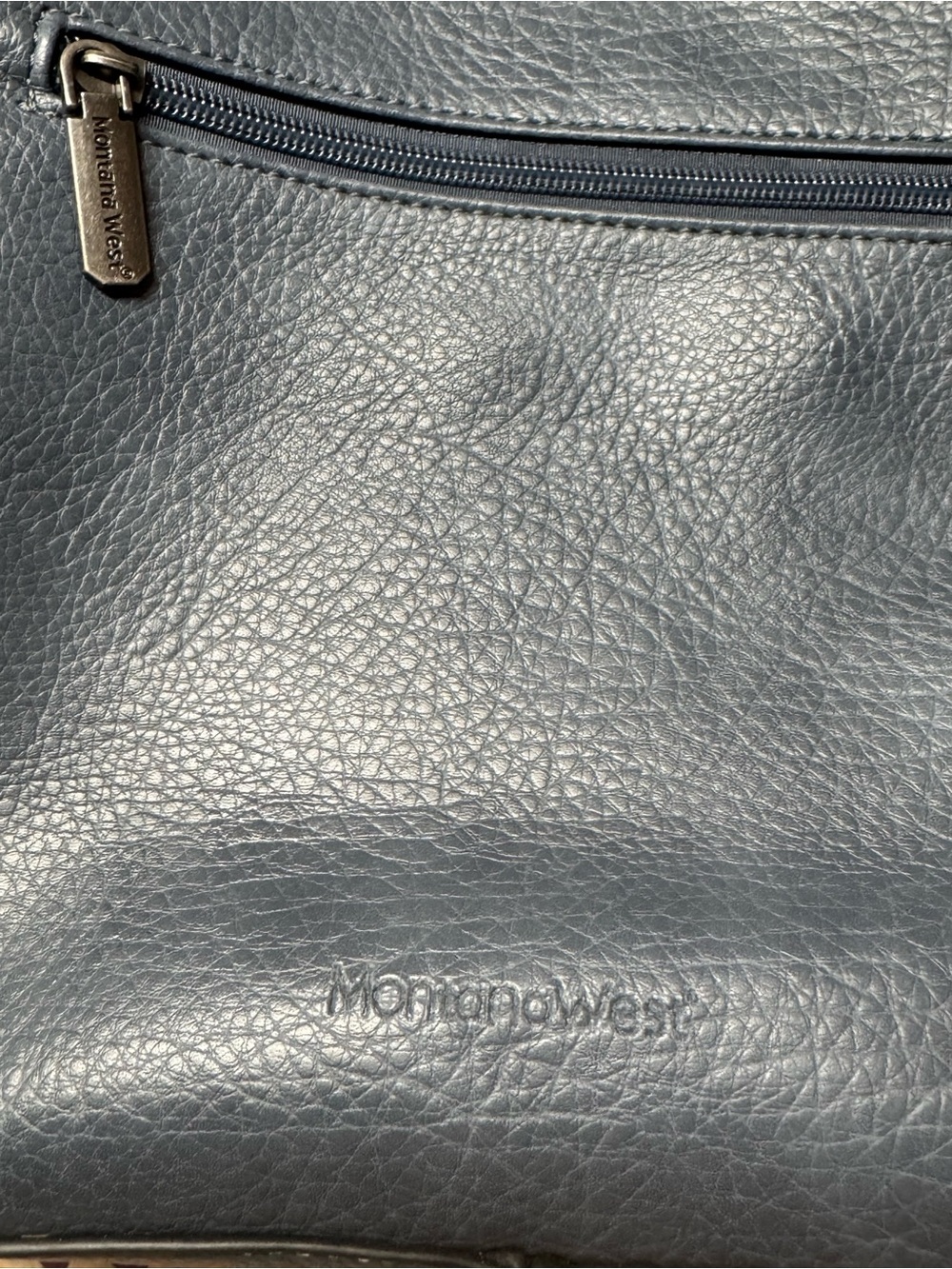 Montana West Navy Blue Stud-Accent Shoulder Bag with Matching Wallet - Picture 5 of 9